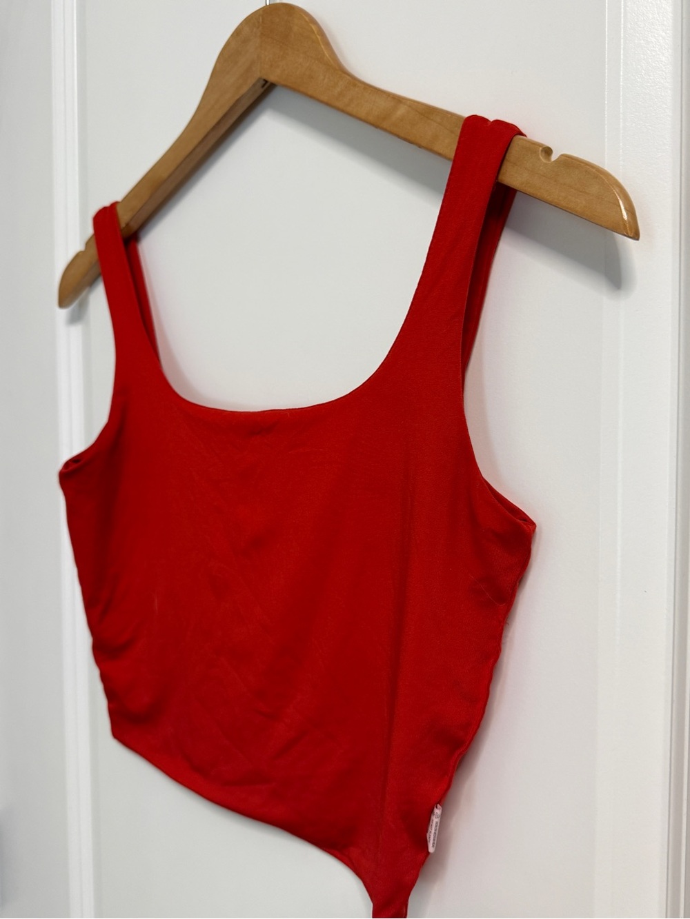 Red Scoop Neck Crop Tank Top - Women's - Picture 2 of 4
